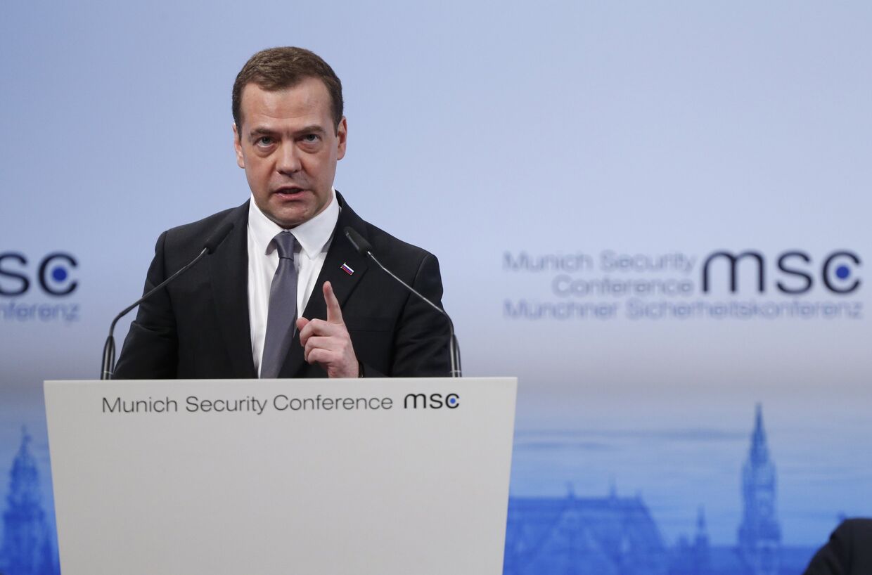 Премьер-министр РФ Д. Медведев принял участие в Мюнхенской конференции по безопасности